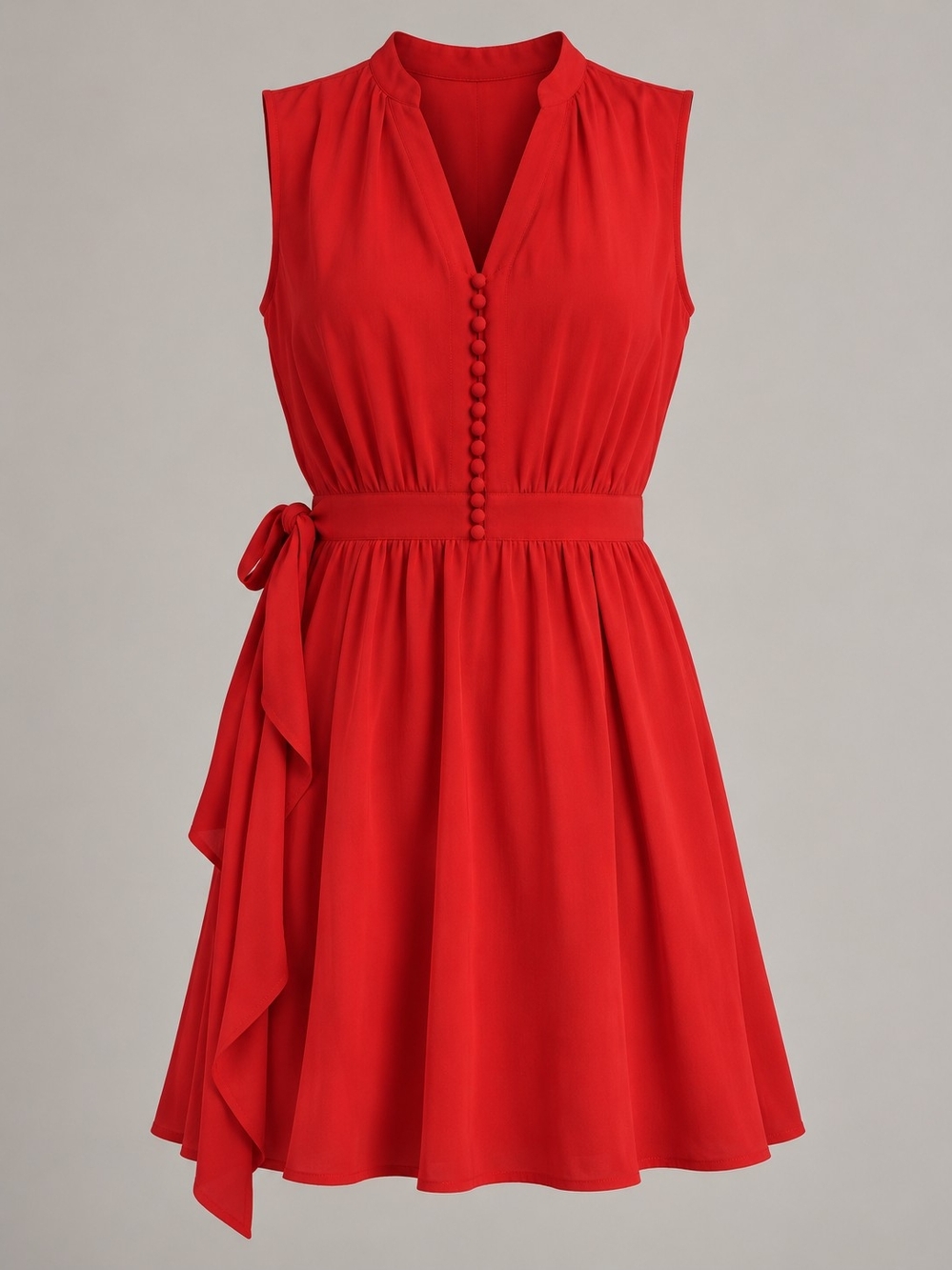 Kensie Red Sleeveless Dress with Side Tie Size M